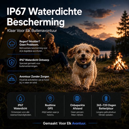 Stevige Hondenhalsband En Kattenhalsband Inclusief Android Tracker - Diverse Maten