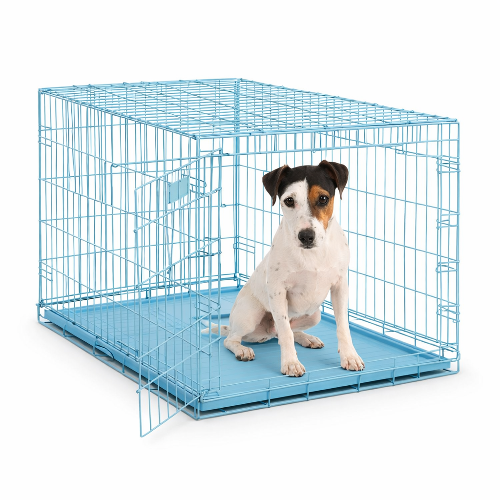 Topmast Hondenbench - Blauw - Metalen Lade