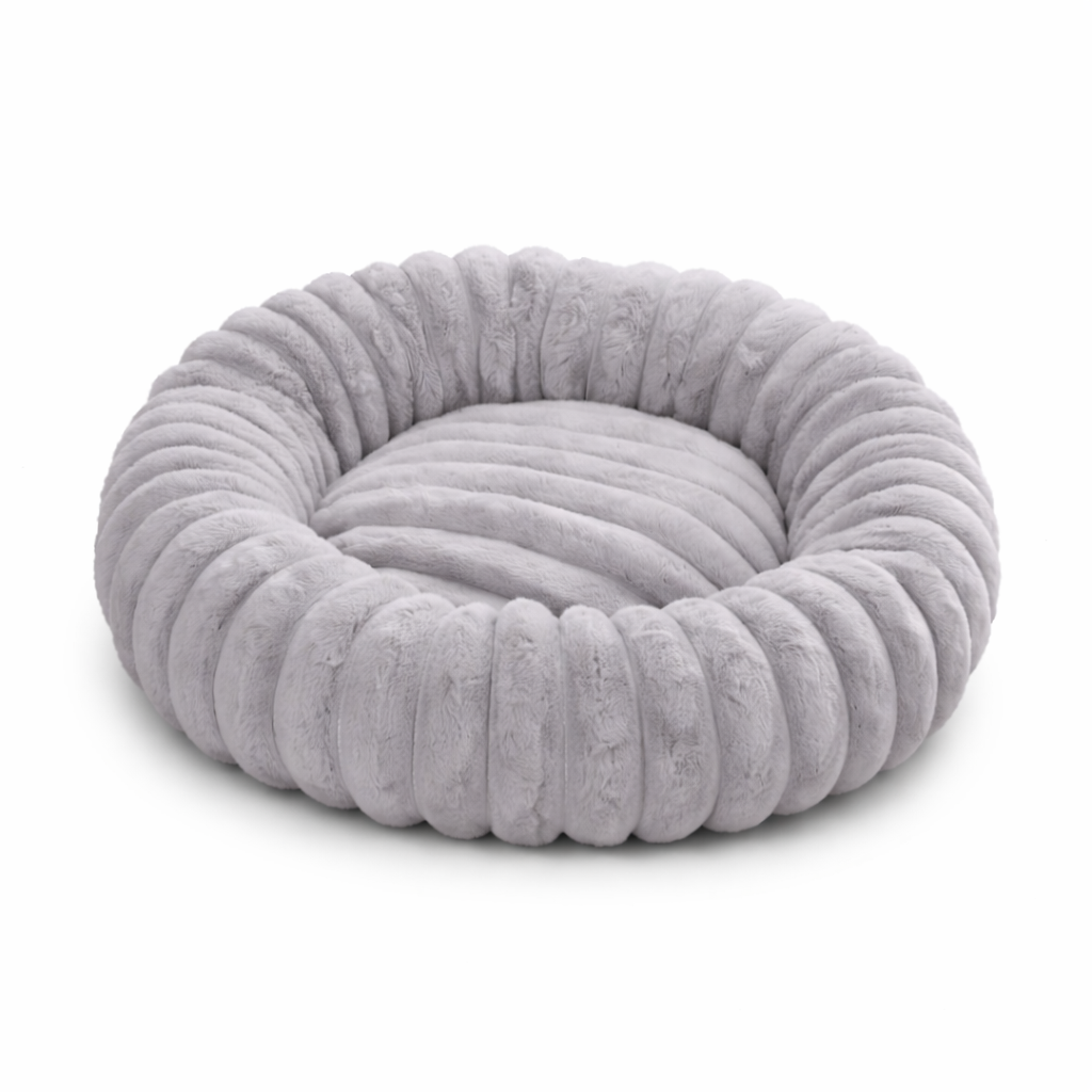 Topmast Donut - Geribbelde Pluche - Grijs - Twee maten