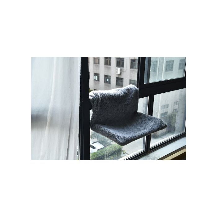 Topmast radiator hangmat - Fleecebed voor de kat - Grijs