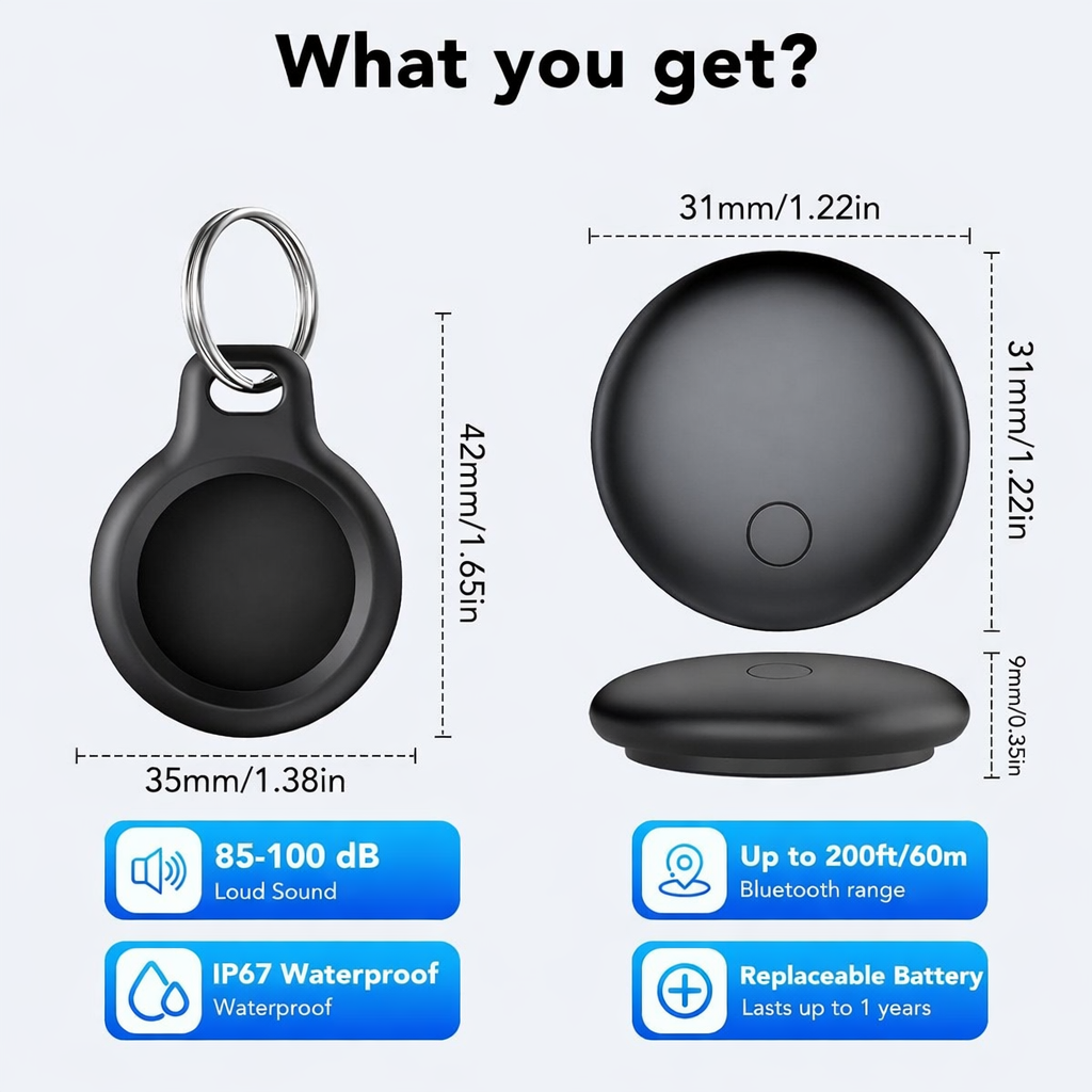 Set van 2 SmartTags voor Apple Iphone IOS - GPS Tracker - IP67 Waterdicht