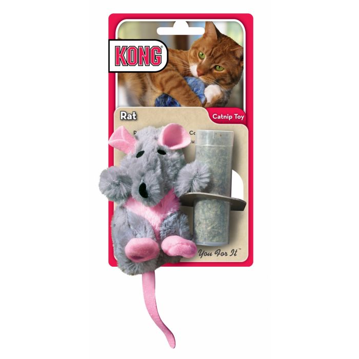 KONG Cat Toy Rat – Zacht Kattenspeeltje met Kattenkruid