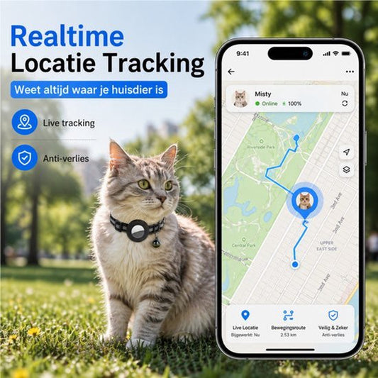 Stevige Hondenhalsband En Kattenhalsband Inclusief Android Tracker - Diverse Maten