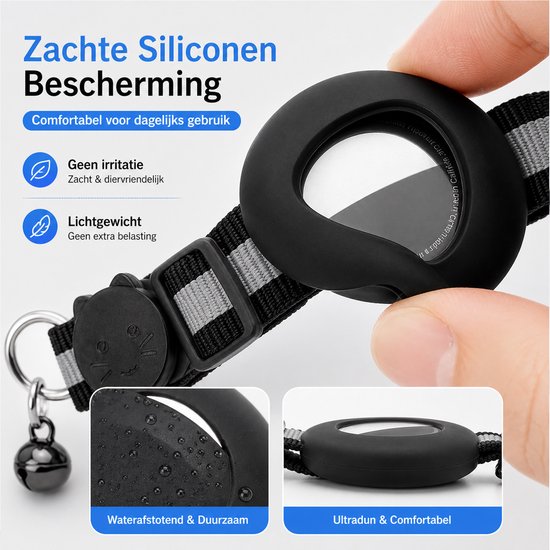Kattenhalsband Inclusief Tag Voor Android - Verstelbaar - Tracker - Max. 32cm omtrek