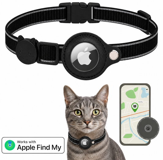 Kattenhalsband Inclusief Tag Voor Apple - Verstelbaar - Tracker - Max. 32cm omtrek