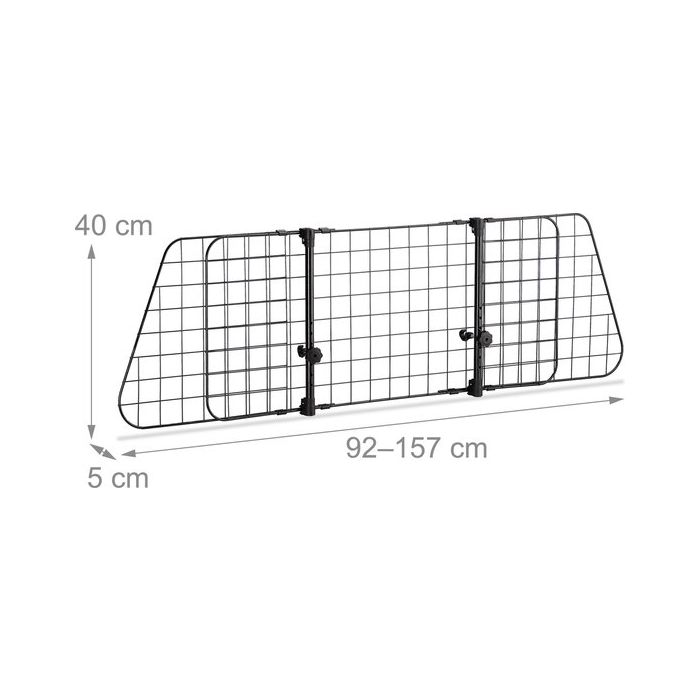 Topmast Hondenrek auto - achterbank - universeel - verstelbaar - 106 - 145 cm - bagagerek
