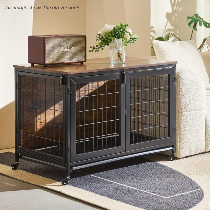 Topmast Metalen Bench Vintage - 95 x 56 x 65 cm - Rustic Brown & Black