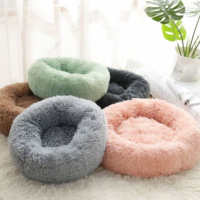 Topmast Fluffy Donut Mand - Camel - Diverse Maten