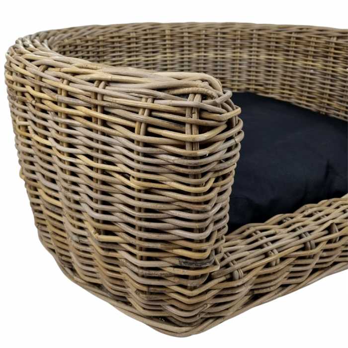 Topmast Palermo Rieten Dierenmand met Kussen - 68 x 57 x 33 cm