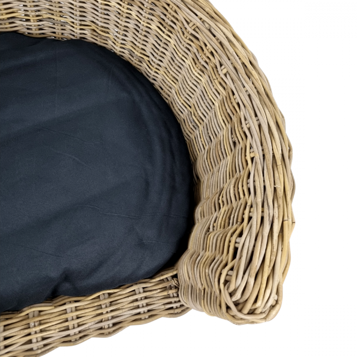 Topmast Palermo Rieten Dierenmand met Kussen - 68 x 57 x 33 cm