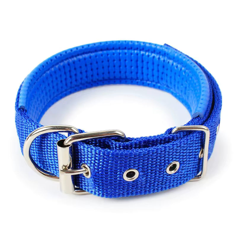 Verstelbare nylon hondenhalsband - Blauw