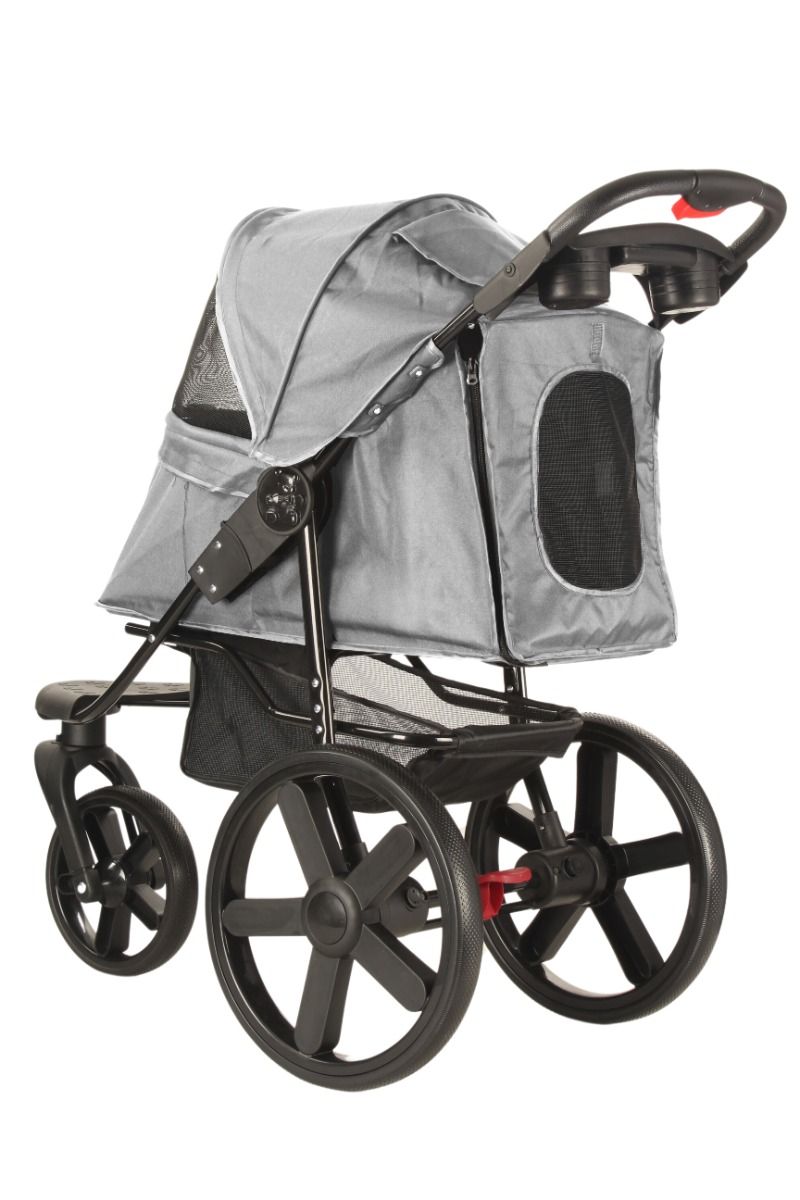 Hondenbuggy - Kattenbuggy Comfort All Terain - Antraciet - Drie wielen