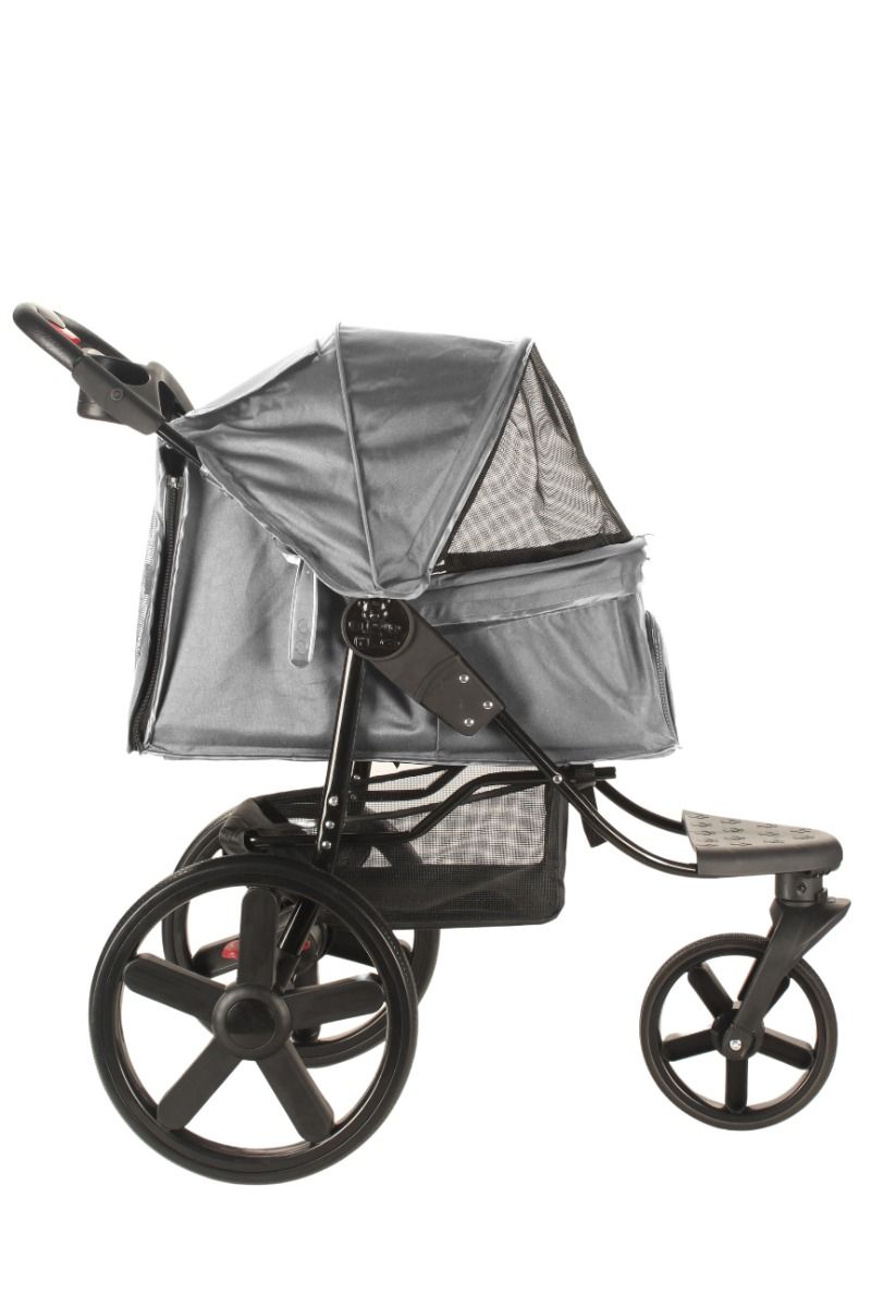 Hondenbuggy - Kattenbuggy Comfort All Terain - Antraciet - Drie wielen
