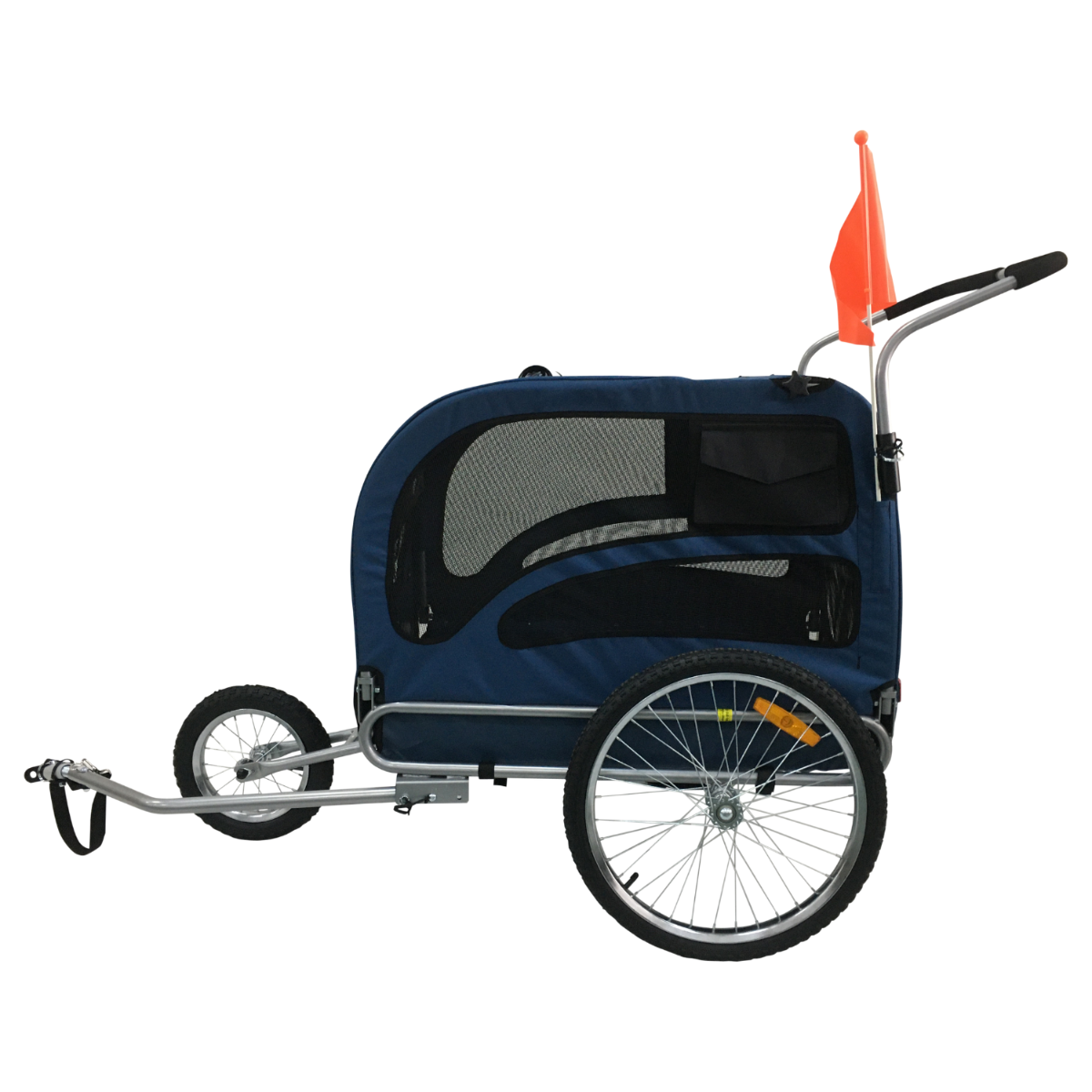 Topmast Hondenfietskar - Met Jogger Functie - Opvouwbaar - Blauw - XL