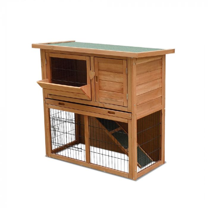 Konijnenhok hout XL - 136 x 50 x 92 cm