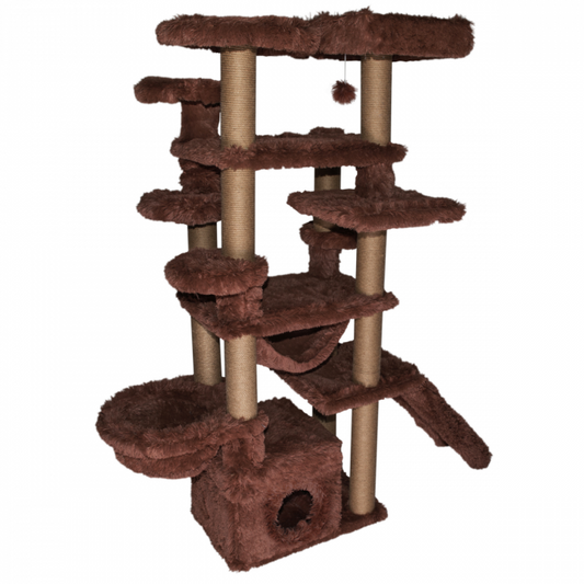 Topmast krabpaal Fluffy Langhaar - Malta - Bruin