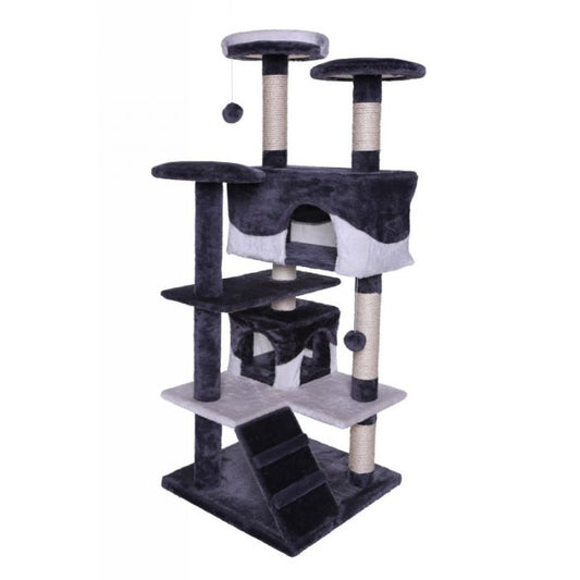 Topmast Krabpaal Mickey - Grijs & Wit - 50 x 50 x 125 cm