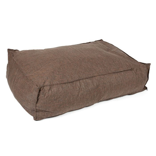 Topmast Hondenkussen Riva - Extra Dik Matras 27 cm - Bruin - Orthopedische silicone vulling - Diverse Maten