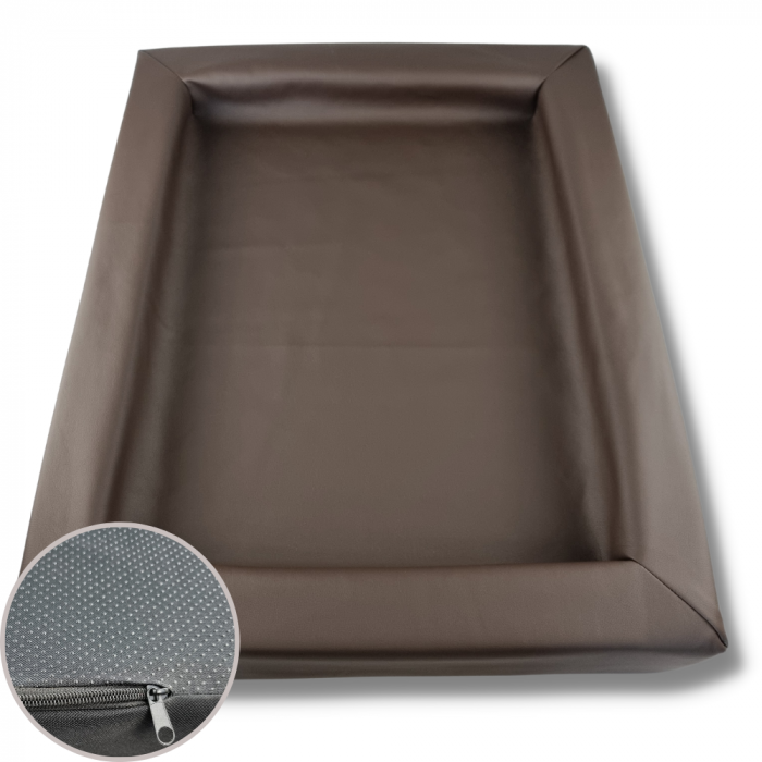Topmast Loungebed Hondenkussen Leatherlook Bruin