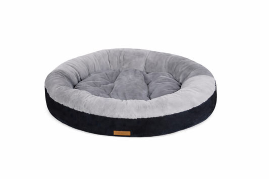 Topmast Comfort Donut - Supersoft Hondenmand - Blauw Grijs - Meerdere maten