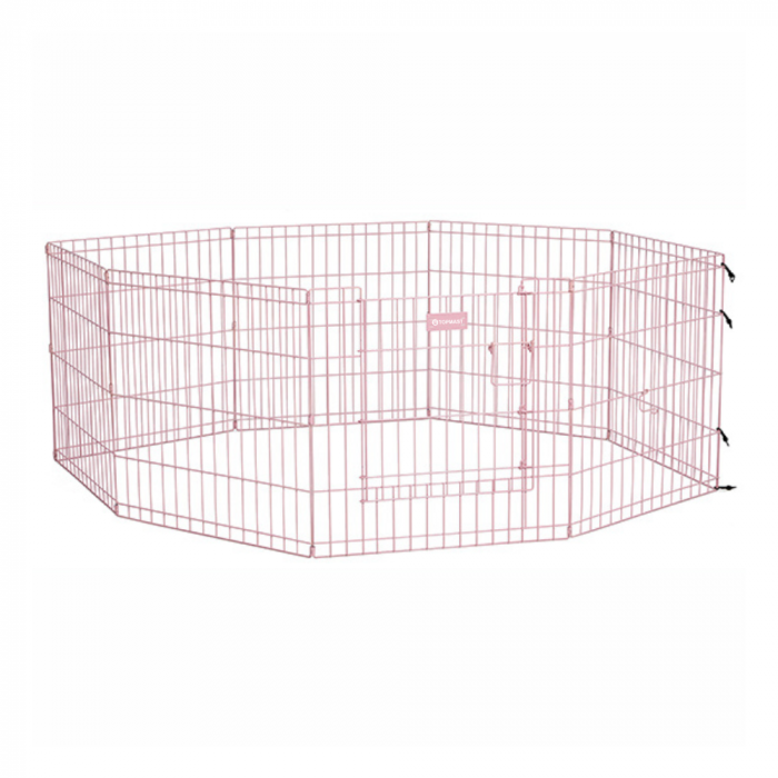 Topmast Puppyren - Konijnenren - Roze - Opvouwbaar