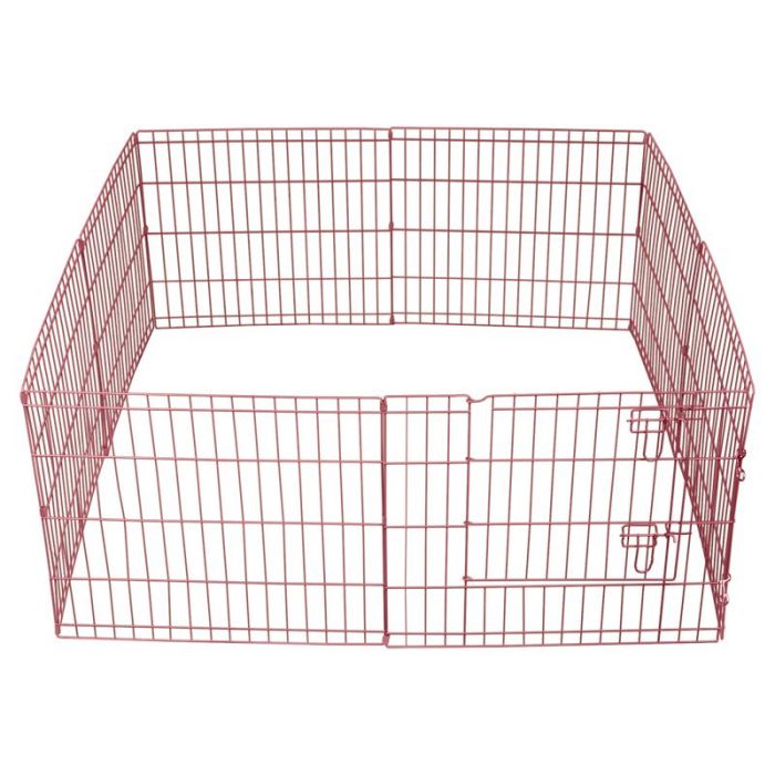 Topmast Puppyren - Konijnenren - Roze - Opvouwbaar