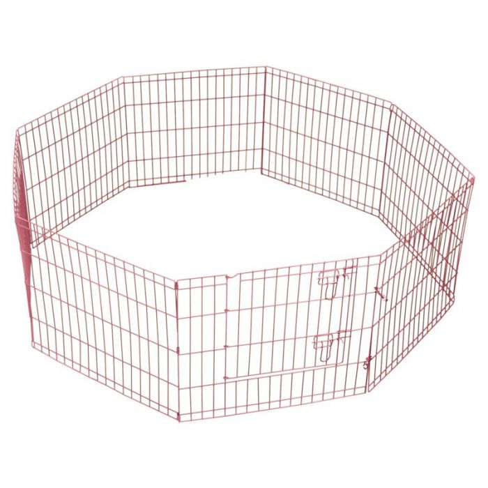 Topmast Puppyren - Konijnenren - Roze - Opvouwbaar