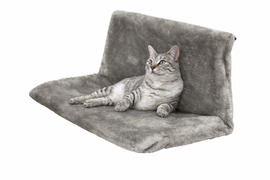 Topmast radiator hangmat - Fleecebed voor de kat - Grijs