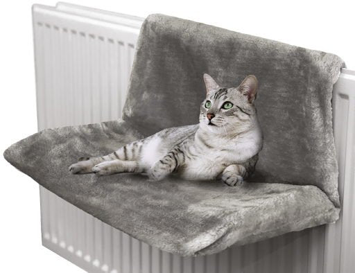 Topmast radiator hangmat - Fleecebed voor de kat - Grijs