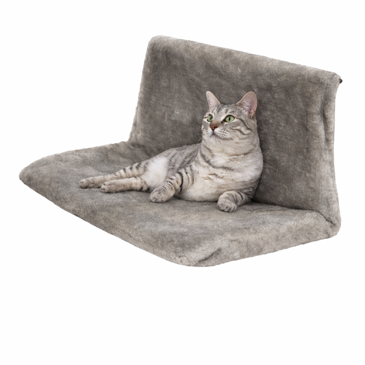Topmast radiator hangmat - Fleecebed voor de kat - Grijs