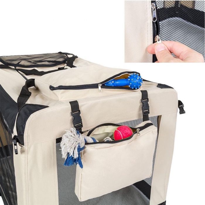 Topmast Nylon Reisbench - Beige - Opvouwbaar - Diverse maten