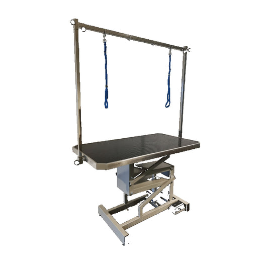 Topmast Trimtafel Elektrisch - Chicago - 110 x 60 cm - > 100 Kilo - Zwart Tafelblad - Optimal Stability